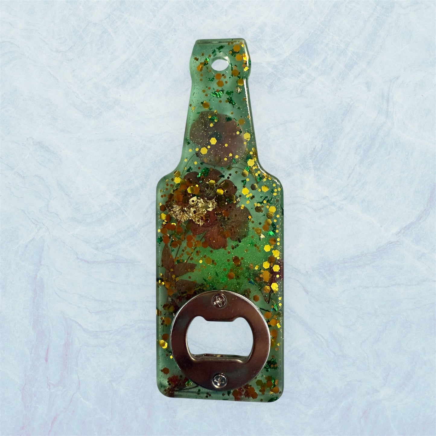 "Forest Sparkle" - Resin Bottle Opener